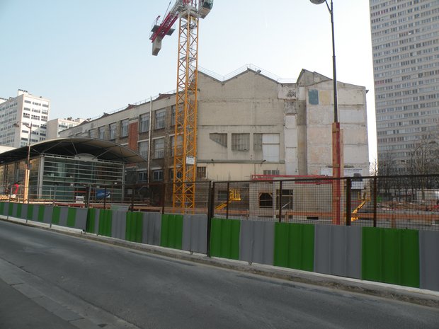  construction d'une station de RER, rue Regnault